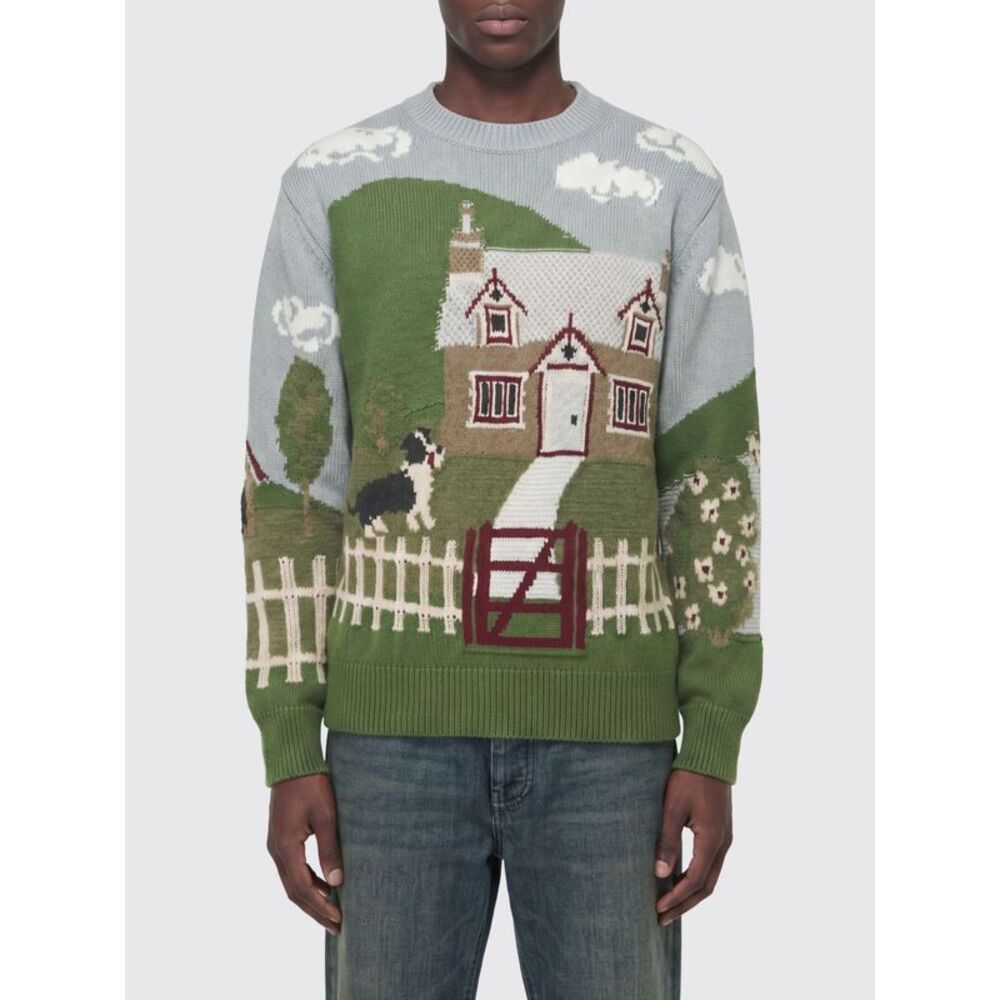 Junya Watanabe Men Graphic Wool Blend Sweater Junya Watanabe